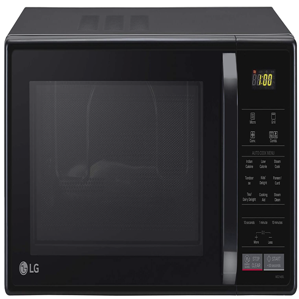 LG 21 L Diet Fry Convection Microwave Oven (MC2146BRT, Black)