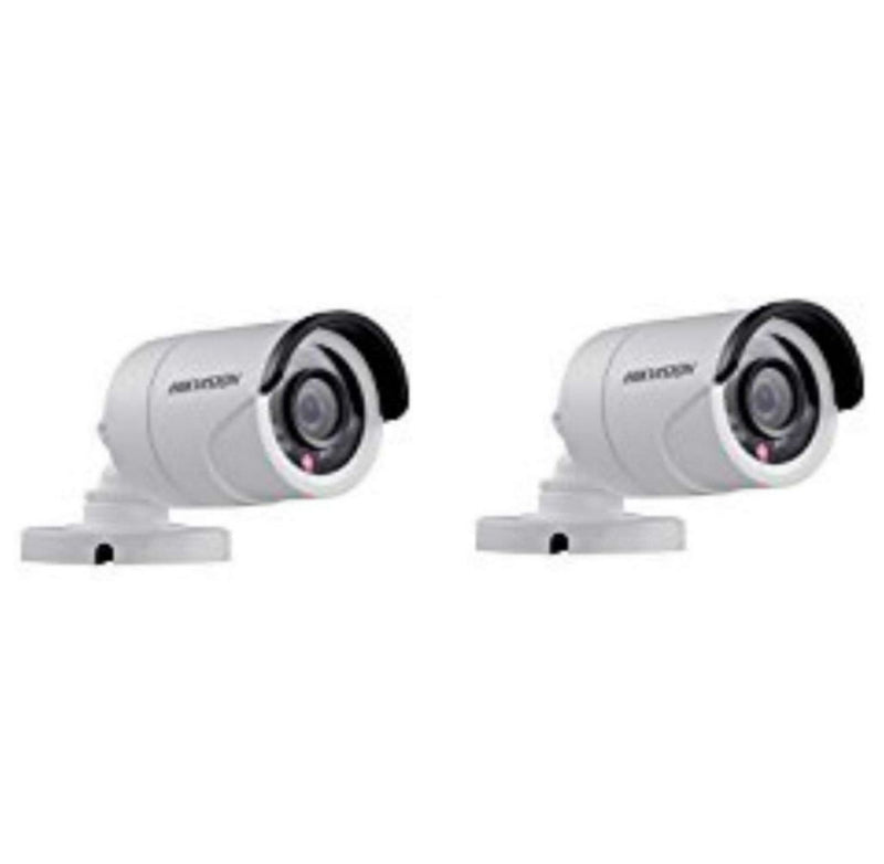 HIKVISION 2MP 720P DS-2CE1ADOT-IRP/ECO Turbo HD Night Vision Bullet CCTV Camera - 2Pc (White ) buyyzo