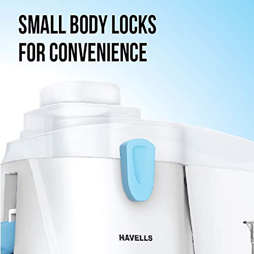 Havells Rigo 500 Watt Juicer Mixer Grinder with 3 Jar (White & Light Blue)