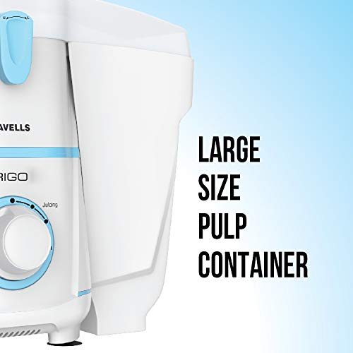 Havells Rigo 500 Watt Juicer Mixer Grinder with 3 Jar (White & Light Blue)