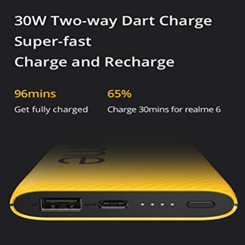 realme 10000 mAh Power Bank (Fast Charging, 30 W) Yellow