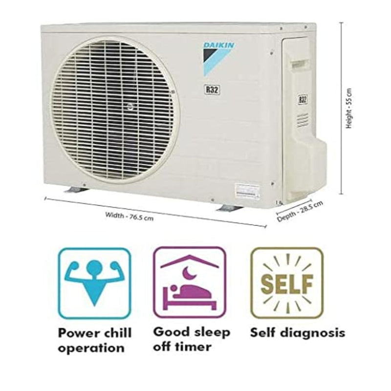 Daikin 1.0 Ton 4 Star Inverter Split AC (ATKL35UV16, White)