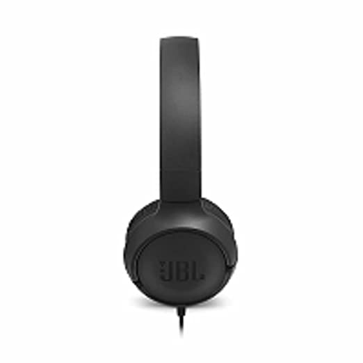 JBL Tune 500, Wired On Ear Headphone with Mic, Headphones for Work from Home (Black)