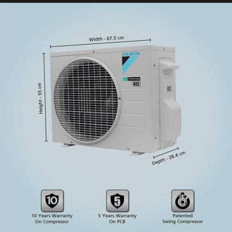 Daikin 1.0 Ton 4 Star Inverter Split AC (ATKL35UV16, White)