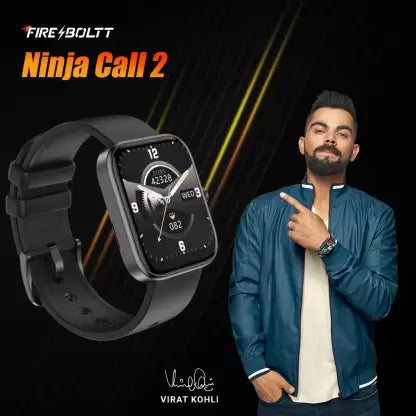 Fire-Boltt Ninja Call 2 (1.7 inch) Bluetooth Calling with 27 Sports Modes Smartwatch  (Red Strap, Free Size)