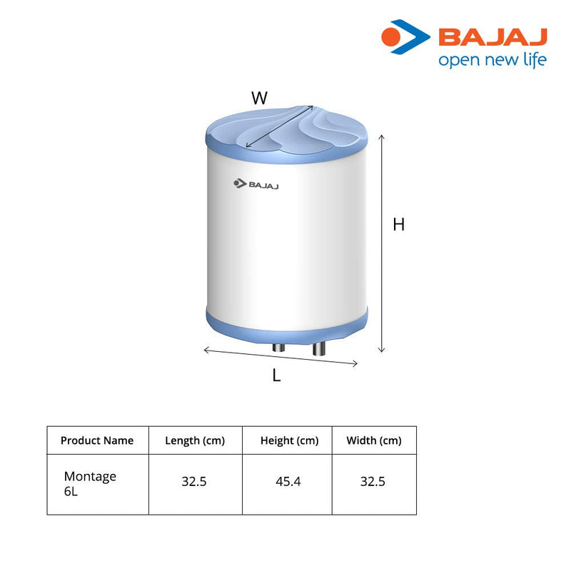 Bajaj Montage 15 litres Vertical Storage 5 Star Water Heater (White)