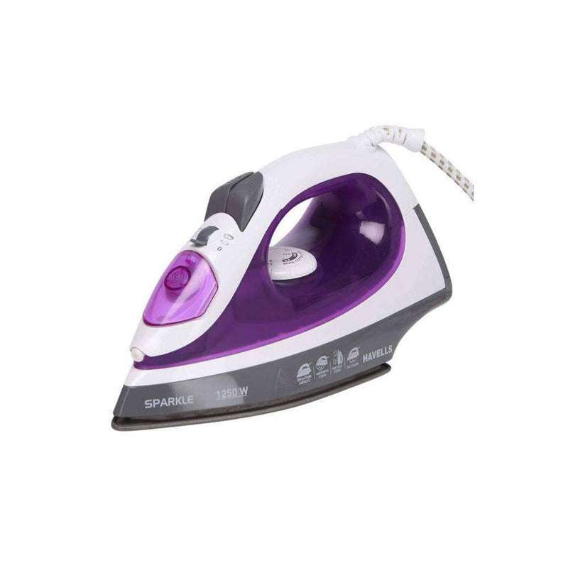 Havells Sparkle 1250-Watt Steam Iron (White/Purple)