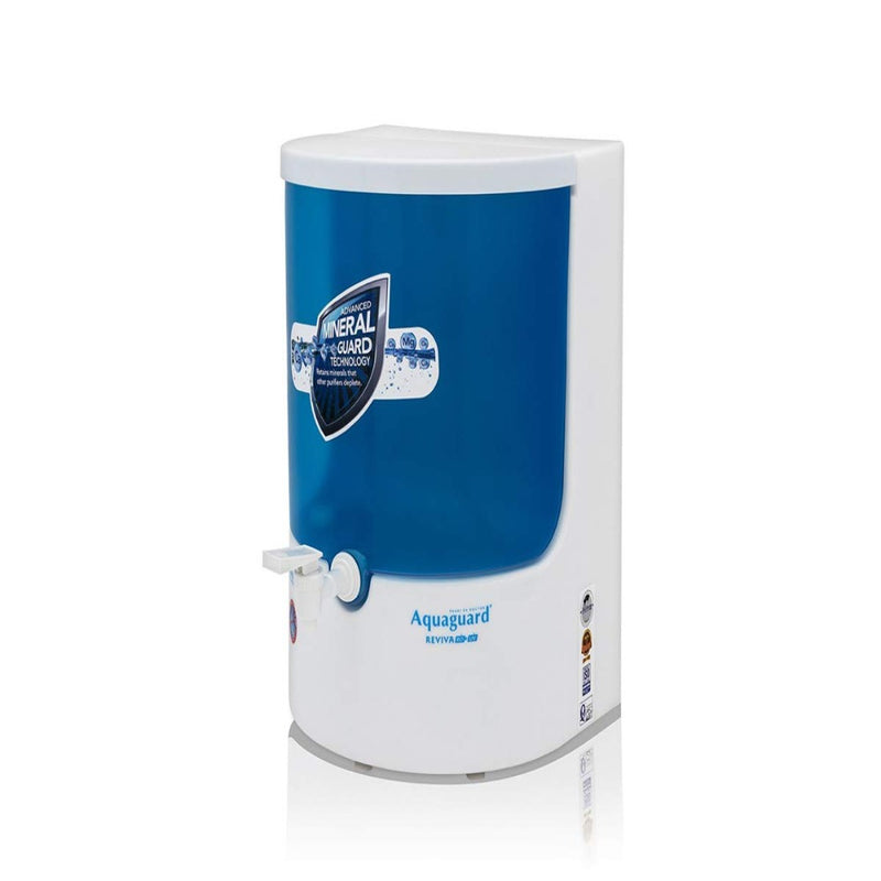 Aquaguard Eureka Forbes Reviva RO + UV + MTDS Water Purifier (White & Blue), 8 Liter