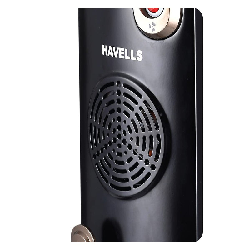 Havells OFR 15 Wave Fins with Fan 2900 watt (Black), (GHROFBZK290)