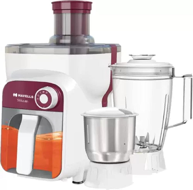 HAVELLS stilus XL 3 jar 500 Juicer Mixer Grinder (3 Jars, Burgundy)