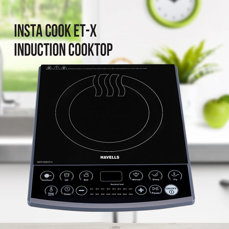 Havells INSTA COOK  ET-X, 1900 w, 8 Preset cooking options