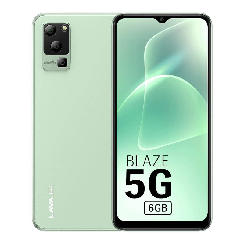 Lava Blaze 5G (Glass Green, 6GB RAM, UFS 2.2 128GB Storage)