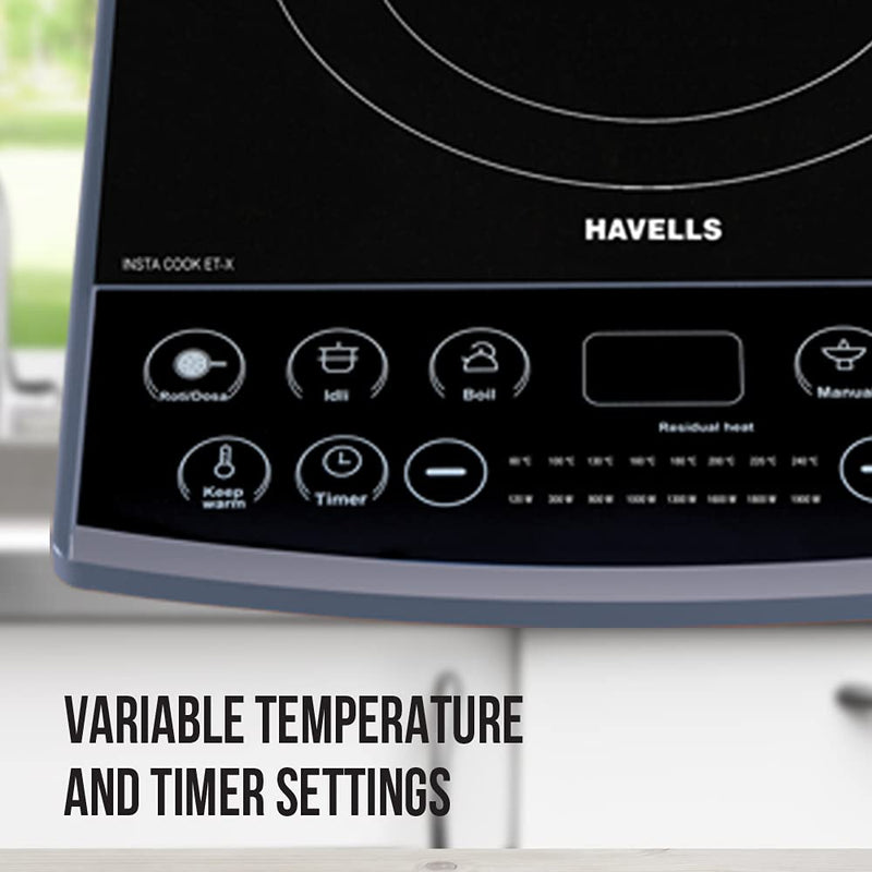 Havells INSTA COOK  ET-X, 1900 w, 8 Preset cooking options