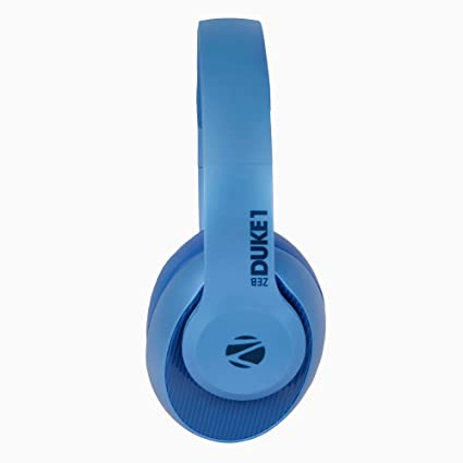 Zebronics Zeb-Duke1 Bluetooth Wireless Over Ear Headphones with Mic (Blue)