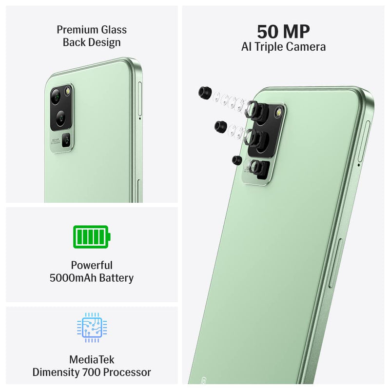 Lava Blaze 5G (Glass Green, 6GB RAM, UFS 2.2 128GB Storage)