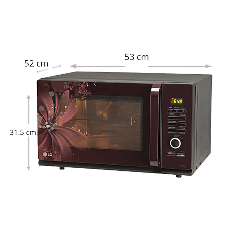 LG 32 L Convection Microwave Oven  (MC3286BRUM, Black)