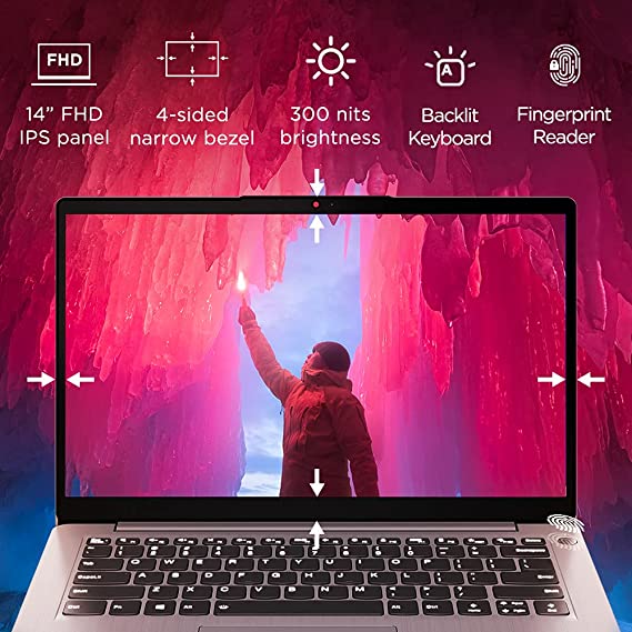 Lenovo IdeaPad Slim 3 11th Gen Intel Core i3 14" FHD IPS Thin & Light Laptop(8GB/512GB SSD/Windows 11/Office 2021/Backlit/FPR/2Yr Warranty/3months Xbox Game Pass/Arctic Grey/1.41Kg),82H700V2IN