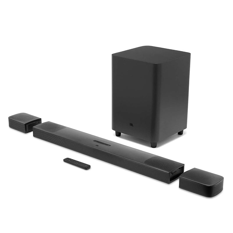 JBL Bar 9.1, Truly Wireless Home Theatre with Dolby Atmos® and DTS:X™ 3D Sound, 9.1 Channel 4K Ultra HD Pass-Through with Dolby Vision, HDMI ARC, Bluetooth, Built-in Chromecast & AirPlay 2 (820W)