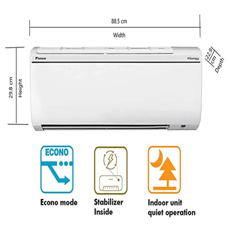 Daikin 1.5 Ton 5 Star Inverter Split AC (Copper FTKM50TV White)