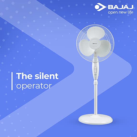 Bajaj Esteem 400 mm Pedestal Fan (White)