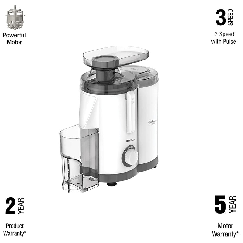 Havells Endura Cresta 500 watt Juicer (White)