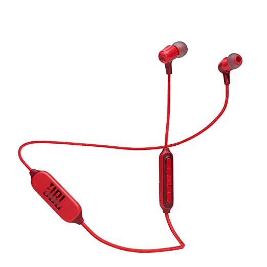 JBL Live 100BT by Harman in-Ear Bluetooth Headphone with Bulit-in Mic, Multi-Point Connection, 9 Hours of Playtime and Voice Assistance (Red)