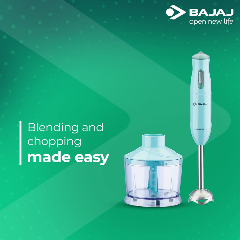 Bajaj HB-22 Silent 300W Hand Blender, Light Blue