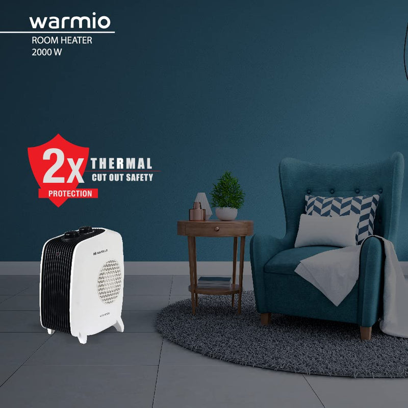 Havells Warmio Room Heater (2000 Watts, White)