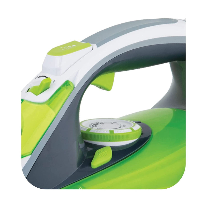 HAVELLS Crony 2000 W Steam Iron with Auto Shut Off, Steam Burst, Vertical, Horizontal Ironing, Anti Drip, Self-Cleaning & Anti Calc Technology. (Grey-Green)