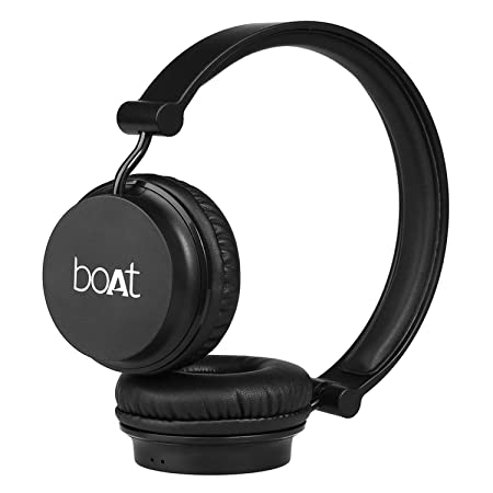 boAt Rockerz 400 Bluetooth On Ear Headphones (Carbon Black)