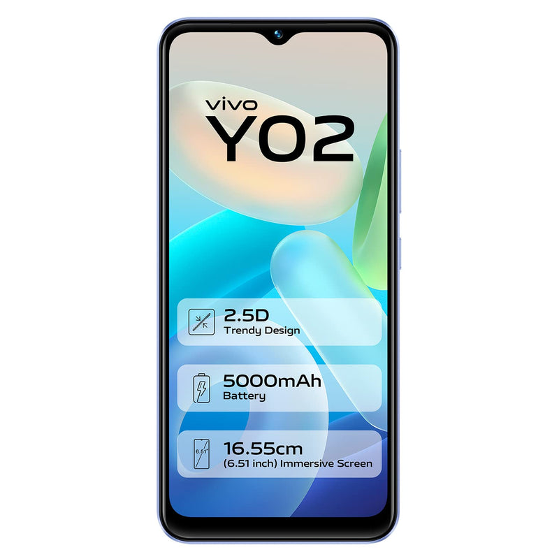 Vivo Y02 (Orchid Blue, 3GB RAM, 32GB Storage)