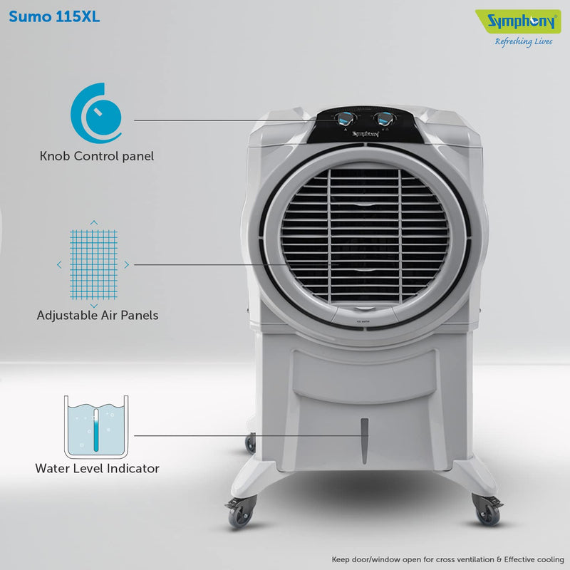 Symphony Sumo 115 XL Desert Air Cooler For Home  (115L, Grey)