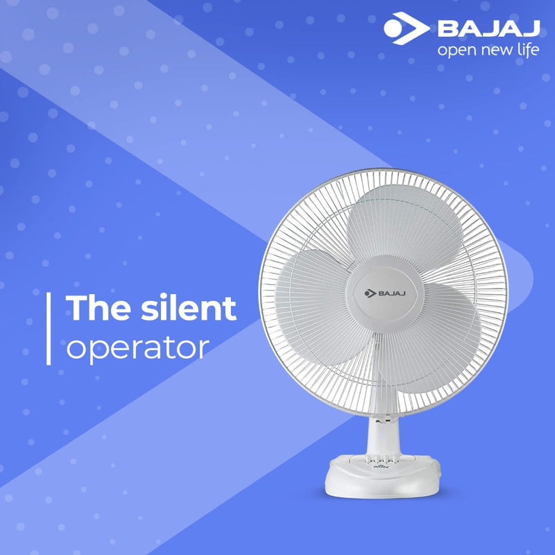 Bajaj Esteem 400 mm Table Fan (White)