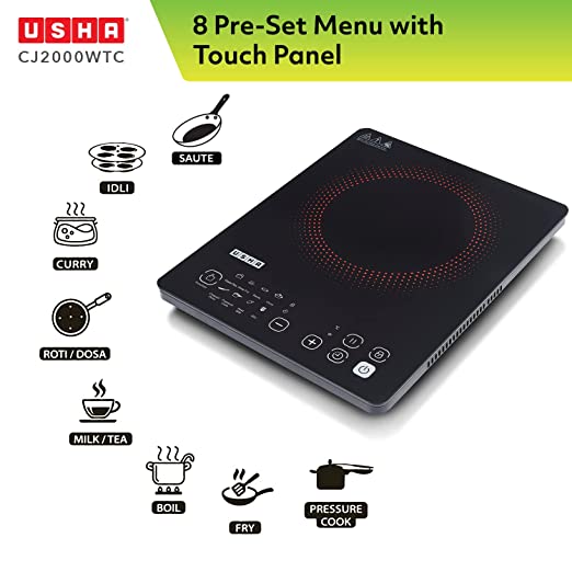 Usha CookJoy (CJ1350WPC) 1350 Watt Induction cooktop (Black)