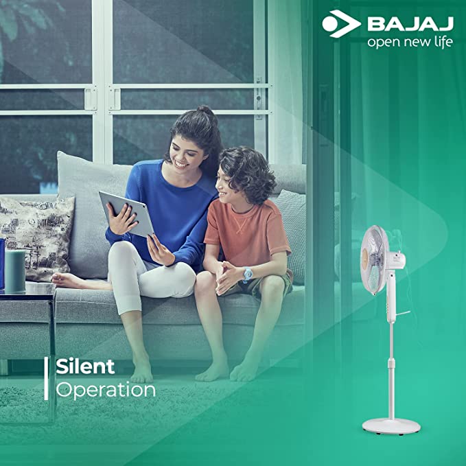 Bajaj Midea BP07 400 mm Pedestal Fan (White)