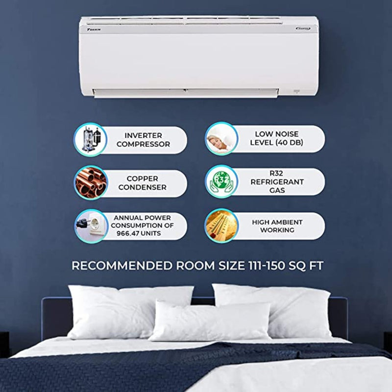 Daikin 1.5 Ton 4 Star Inverter Split AC (ATKL50UV16, White)