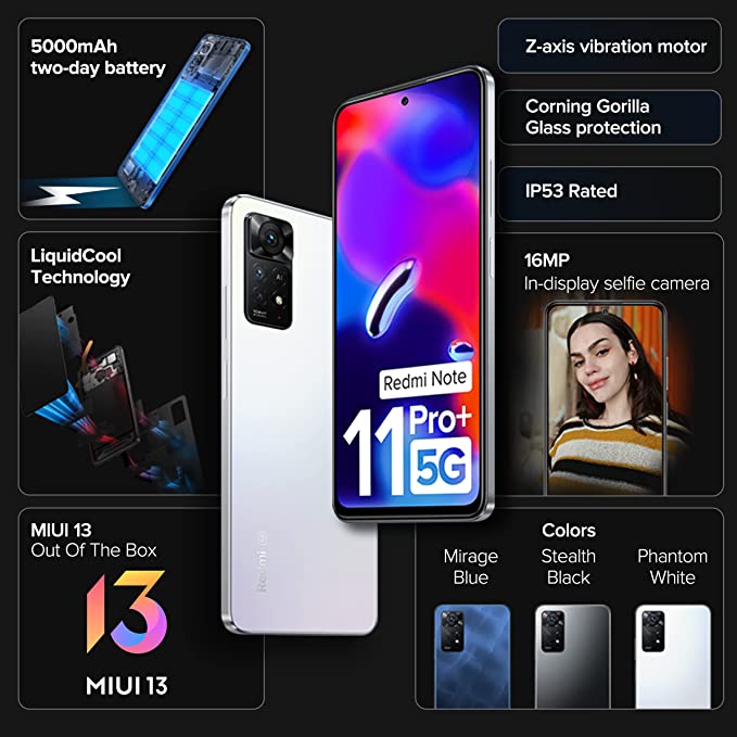 Redmi Note 11 Pro + 5G ( 8GB RAM, 256GB Storage)