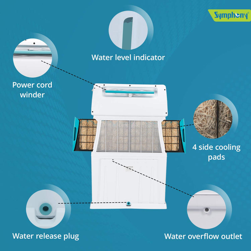 Symphony Air Cooler - 110L, White