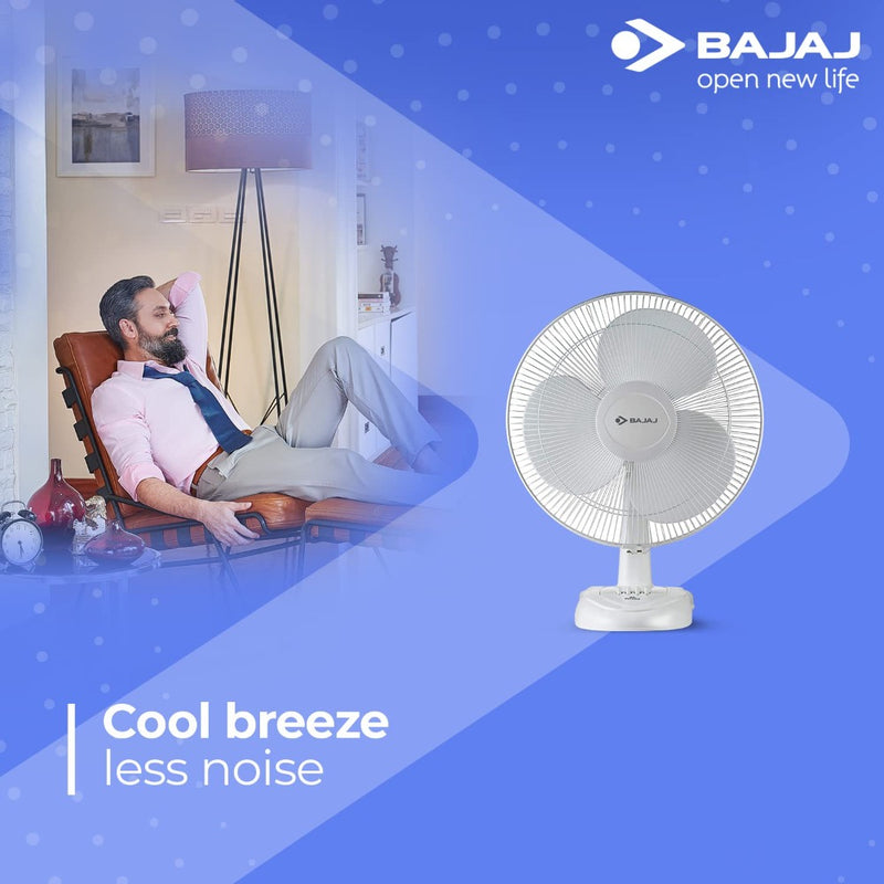 Bajaj Esteem 400 mm Table Fan (White)