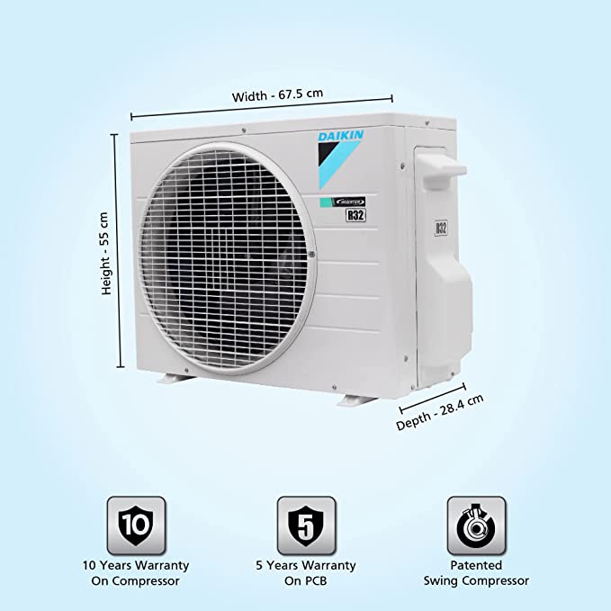 Daikin 1 Ton 5 Star Inverter Split AC (Copper, PM 2.5 Filter, 2022 Model, FTKR35U, White)