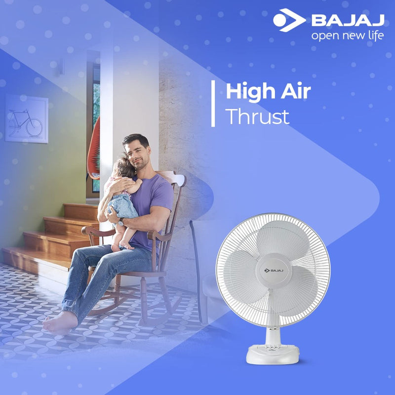 Bajaj Esteem 400 mm Table Fan (White)