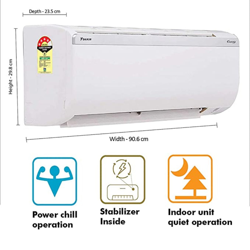 Daikin 1.5 Ton 4 Star Inverter Split AC (ATKL50UV16, White)