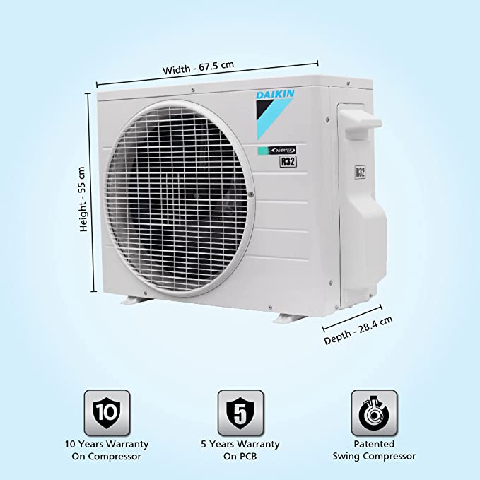 Daikin 1 Ton 4 Star Inverter Split AC (Copper, PM 2.5 Filter, 2022 Model, MTKL35U, White)