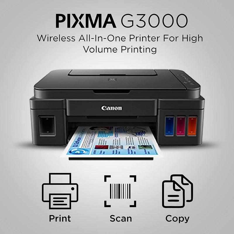 Canon Pixma G3000 All-in-One Wireless Ink Tank Colour Printer