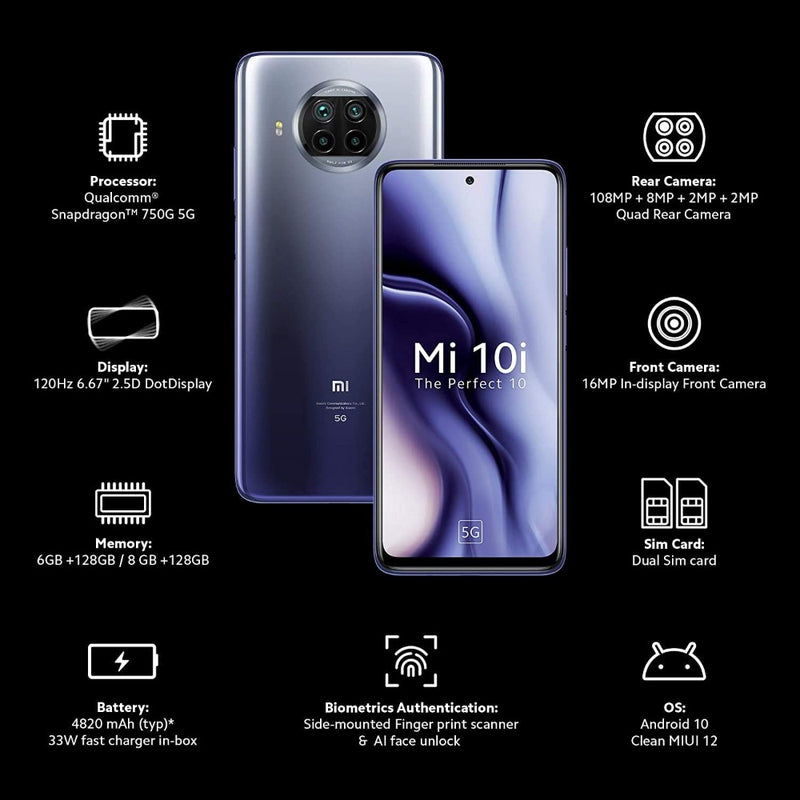 Mi 10i 5G ( 8GB RAM, 128GB Storage)