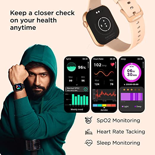 Fire-Boltt Ring 3 Bluetooth Calling 1.8" Biggest Display Smartwatch, 118 Sports Modes, Voice Assistance, SpO2, Heart Rate Monitoring, in Built Calculator & Games