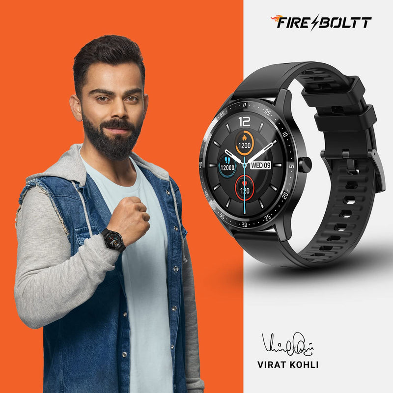 Fire-Boltt 360 SpO2 Full Touch Large Display Round Smart Watch with in-Built Games, M (BSW003)