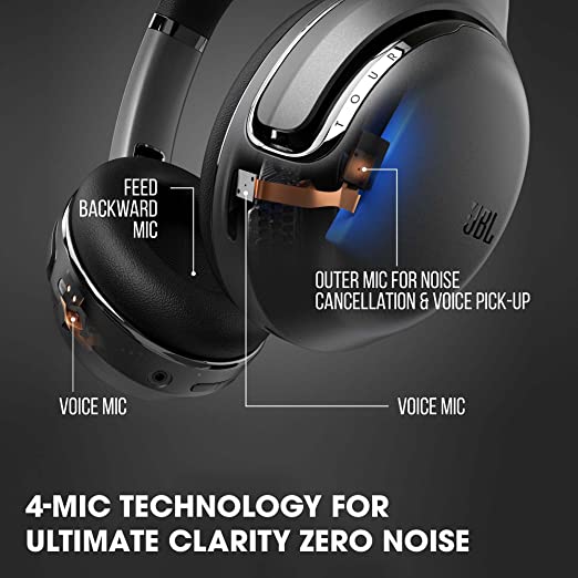 JBL Tour One, True Adaptive Noise Cancellation Headphones, Hi-Res Certified, JBL Pro Sound, Customize with JBL APP, 4-Mic Technology for Pristine Calls, Upto 50Hrs Playtime & Built-in Alexa (Black)