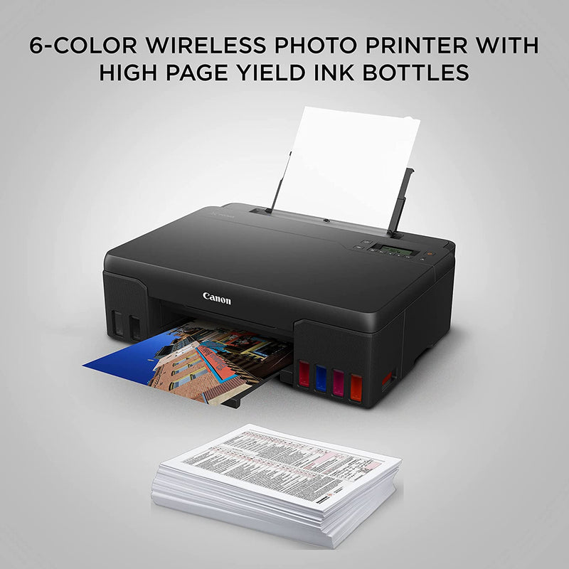 Canon PIXMA G570 Single Function (Print only) 6-Colour Inktank Wi-Fi Photo Printer, Black, Standard