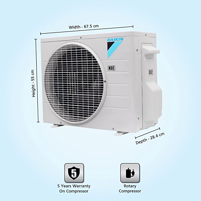 Daikin 1 Ton 3 Star Fixed Speed Split AC (Copper, PM 2.5 Filter, 2022 Model, FTL35U, White)